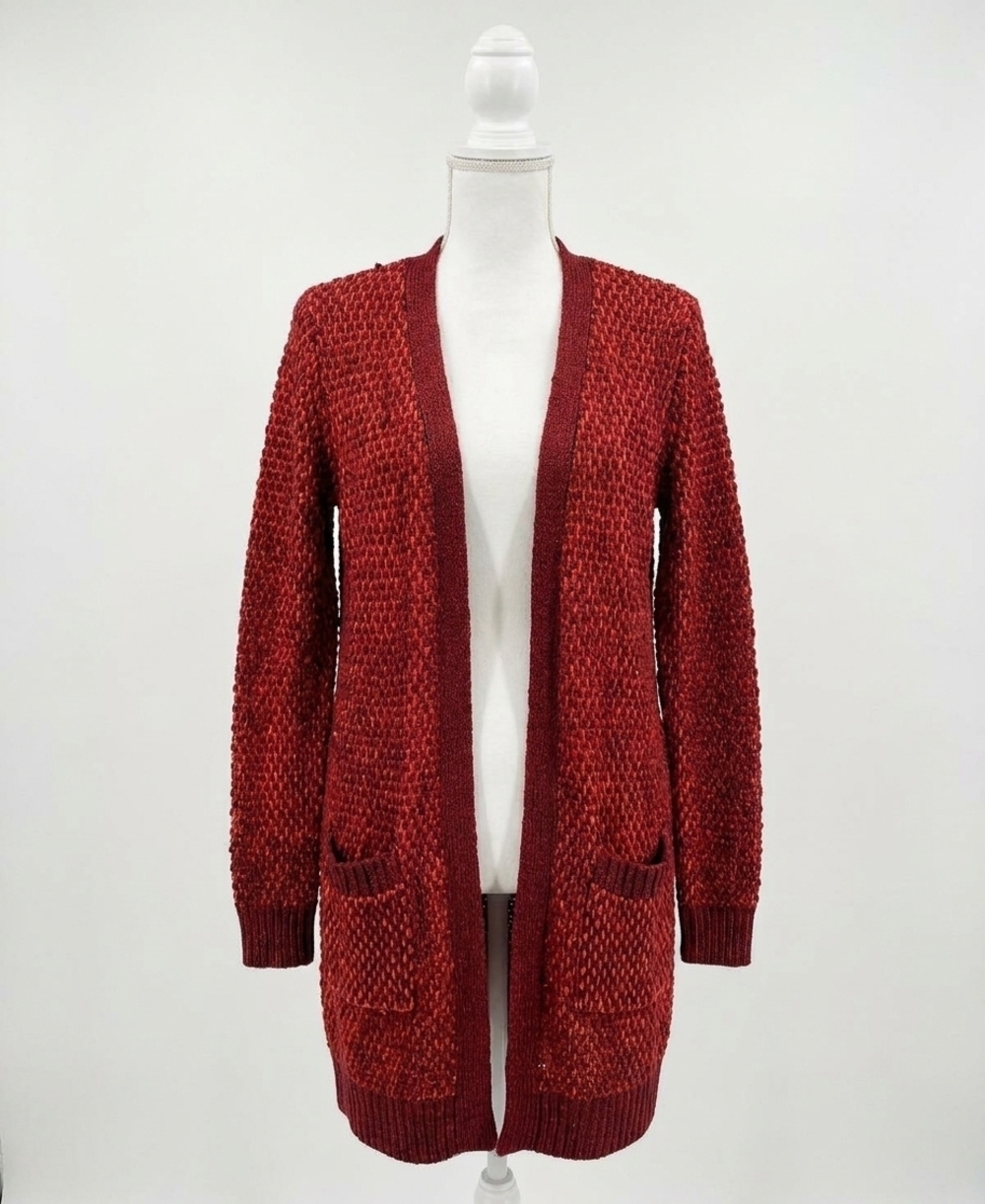 NEW GRACE AND LACE women's wubby cardigan in wine